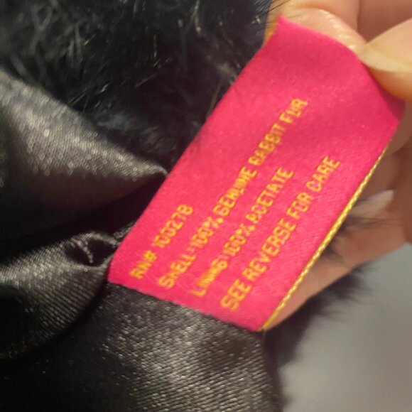 Jennyfer. J Genuine Rabbit Fur Vest Jacket Size Small - Picture 3 of 3